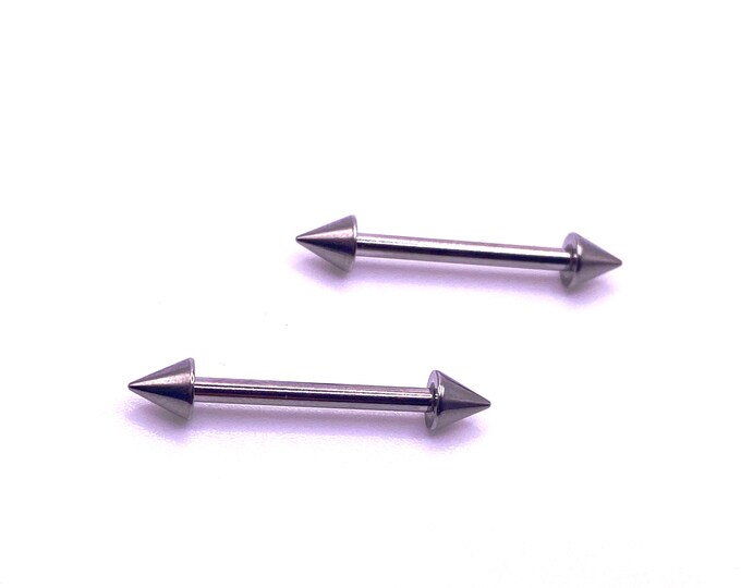 A21 Surgical Steel, Nipple Bar, 316l, Cone, Pointy, Straight Bar Bell, Jewellery, Piercing, Spike