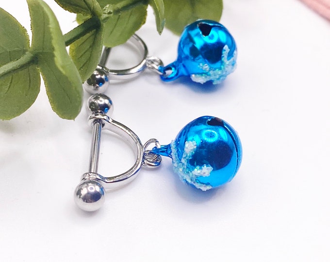 A23 Christmas Bauble Bell Jingle Rockabilly Nipple Bar Piercing Cute Surgical Steel Jewellery 316l Jewellery Womens Gift