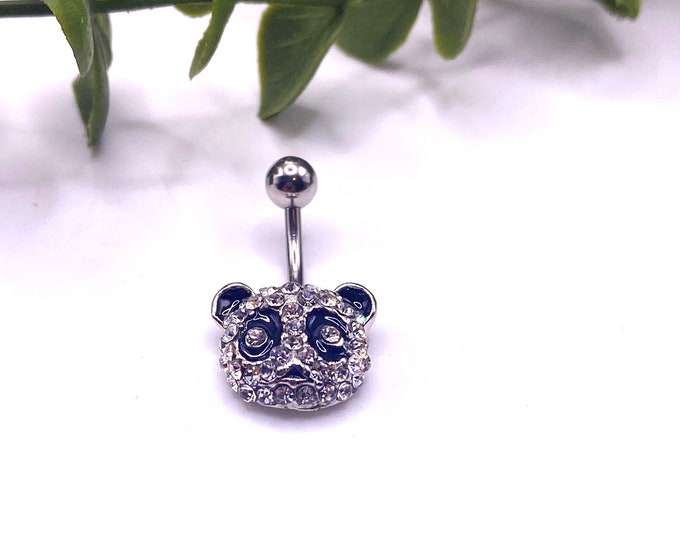Panda Bear Belly Bar Navel Piercing Jewellery Surgical Steel 316l unique statement
