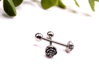 B3 Surgical Steel Daisy Tongue Bar Jewellery 316l