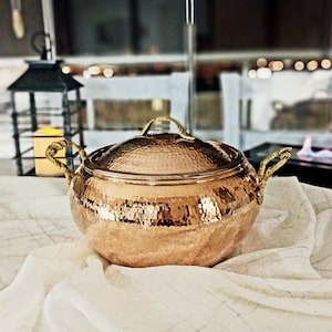 2 mm handmade copper pot,pure copper casserole pot set,copper cookware with brass handle,kitchen accessory,copper home gifts,home decorative
