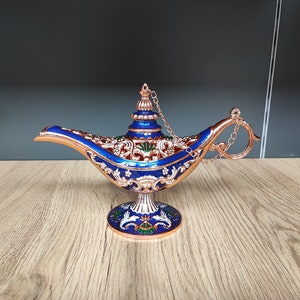 Aladdin genie magic lamp,incense holder,handmade incense burner, tabletop ornament, unique home decor, disney magic aladdin lamp, new favors