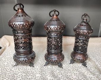 Handmade decorative copper lantern, copper incense burner, home decor for christmas, copper candle holder, housewarming gifts, new home gift
