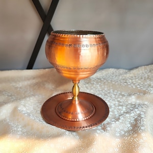 Handmade copper mug,pure copper wine cup,moscow mule mug,copper drinkware,copper cocktail mug,copper beer mug,anniversary gift,for her,11 oz