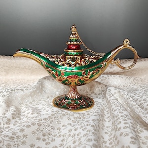 Genie lamp,aladdin's magic lamp,aladdin's oil lamp,table centerpiece,unique home and decor, incense holder, christmas gift ideas, new favors