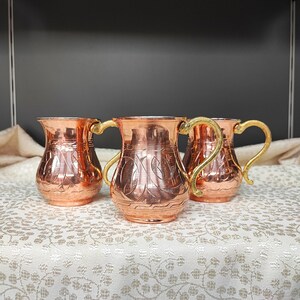 Handmade %100 copper mug,pure copper engraved cup set,moscow mule mug,copper drinkware,copper glasses,eco friendly cup,anniversary gift idea