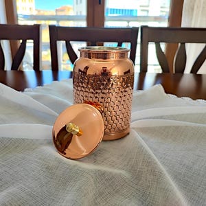 Copper canister,handmade copper spice jar,sugar coffee and tea canister,hand hammered seasoning container,kitchen decor,christmas gift ideas