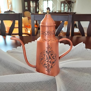 Copper oil bottle,olive oil dispenser,handmade copper oil cruet,oil container copper,copper oil container,wedding gift, unique kitchen decor