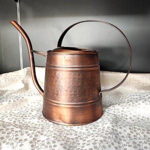 Oxidized copper watering can,copper watering can indoor plants,vintage looking watering pot,pure copper pitcher,farmhouse decor,garden decor