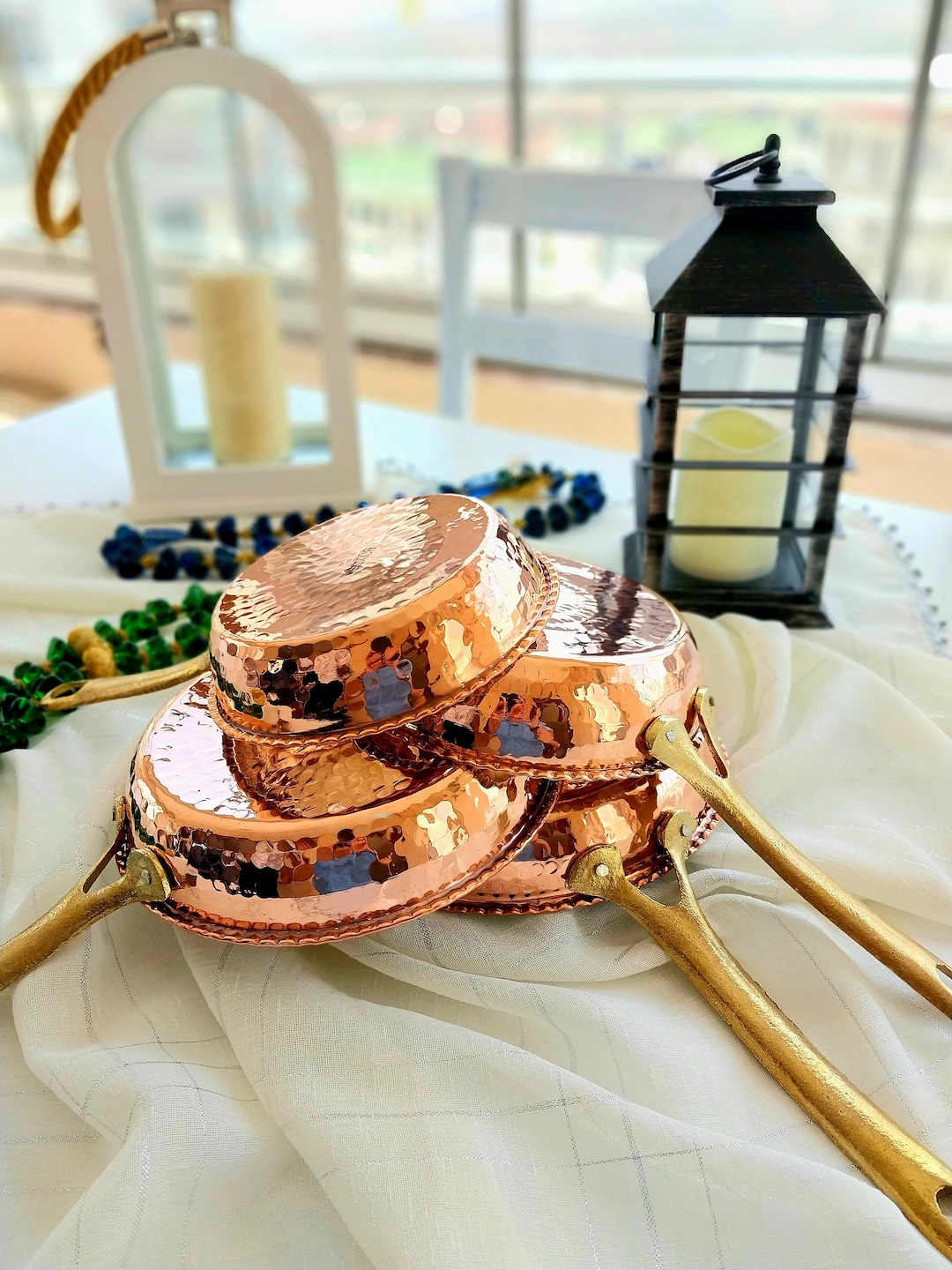 Pentole Agnelli 28cm Copper Omelette Pan With Dual Handles - Italian Made