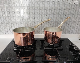 Copper cooking pan,handmade pure copper casserole pot,modern copper pot, copper cookware,stovetop to oven fry pan,kitchen decor,gift for her