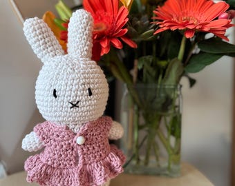 Crochet Bunny Plush – Miffy-Inspired Handmade Amigurumi