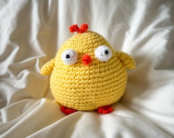 Dun Dun Chicken Plush, Handmade Stuffed Animal
