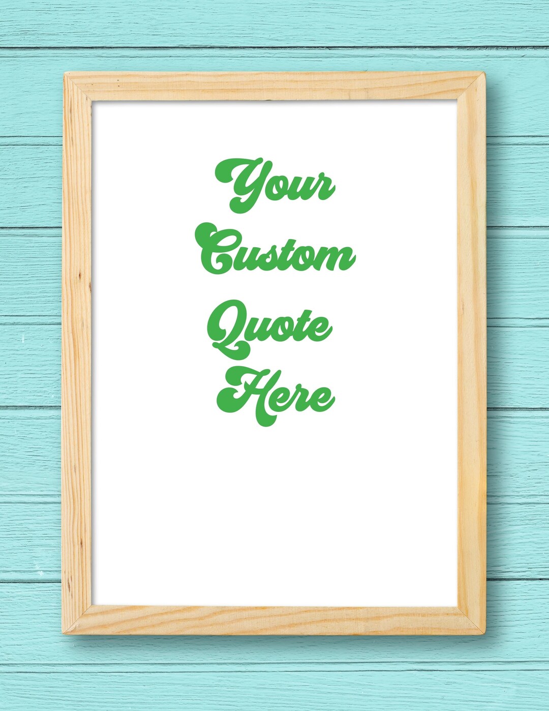 Custom Print Custom Wall Art Choose Color Retro Style Font Design
