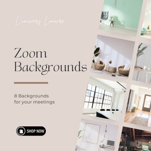 Set of 8 Engaging Virtual Backgrounds for Zoom & Skype - 7 Images + 1 Video