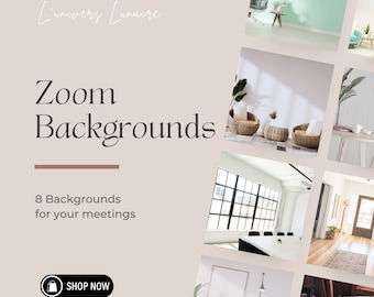 Set of 8 Engaging Virtual Backgrounds for Zoom & Skype - 7 Images + 1 Video