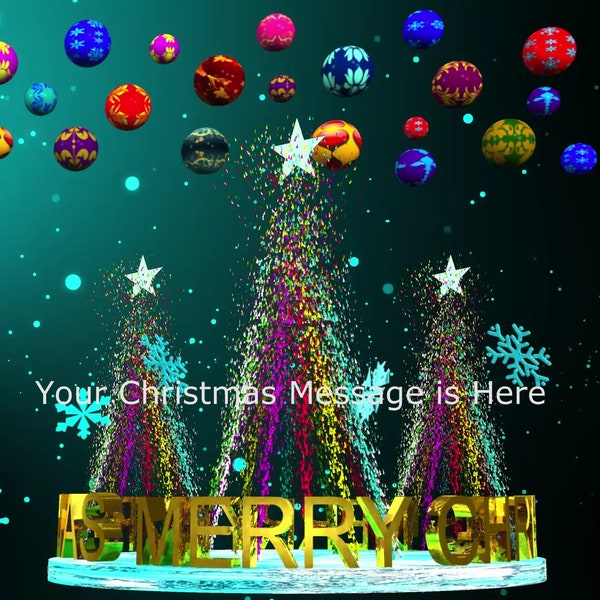 Merry Christmas Happy Holidays Season's Greetings Celebration Wishes Messages Video Footage Clip for Social Media Youtube Facebook Instagram