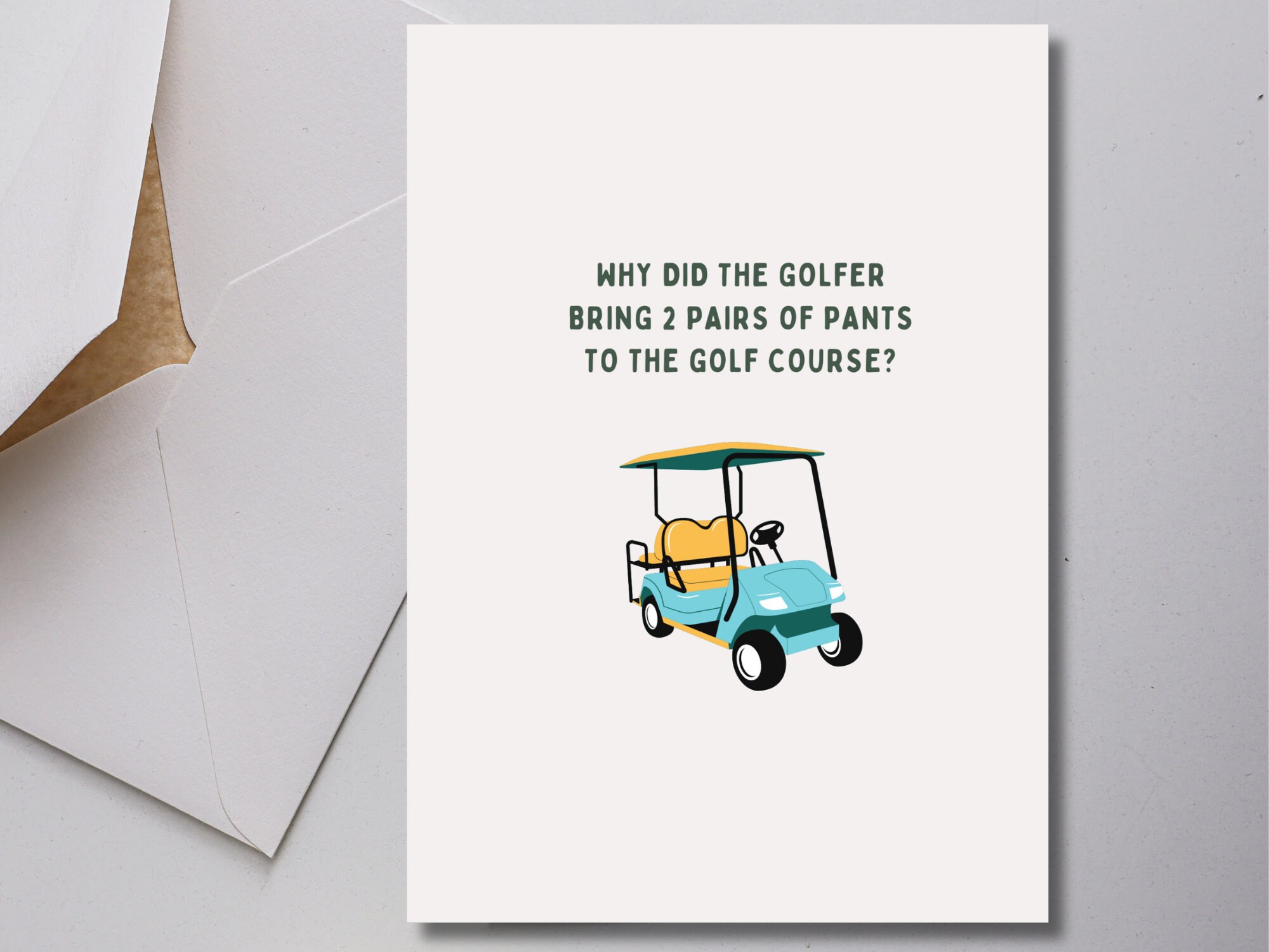 Printable Father's Day Card Golf | Funny Golf-themed Greeting Card for ...