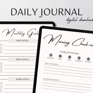 Digitales Tagesjournal, 11 Minimalistische Vorlagen, Adhd digitaler Planer, Witchy digitaler Planer, Goodnotes Planer, Digitales Tagebuch Notability