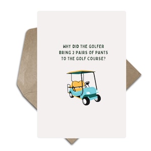 Carte de golf imprimable pour la fête des pères | Carte de voeux drôle sur le thème du golf pour papa | Téléchargement numérique instantané | Idée cadeau unique pour la fête des pères