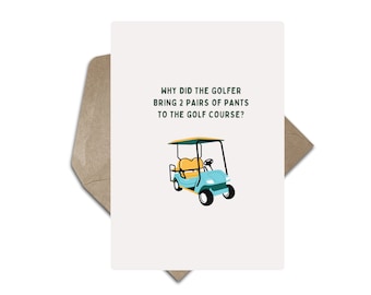 Printable Father's Day Card Golf | Funny Golf-Themed Greeting Card for Dad | Instant Digital Download | Unique Father's Day Gift Idea
