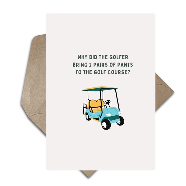 Printable Father's Day Card Golf | Funny Golf-Themed Greeting Card for Dad | Instant Digital Download | Unique Father's Day Gift Idea