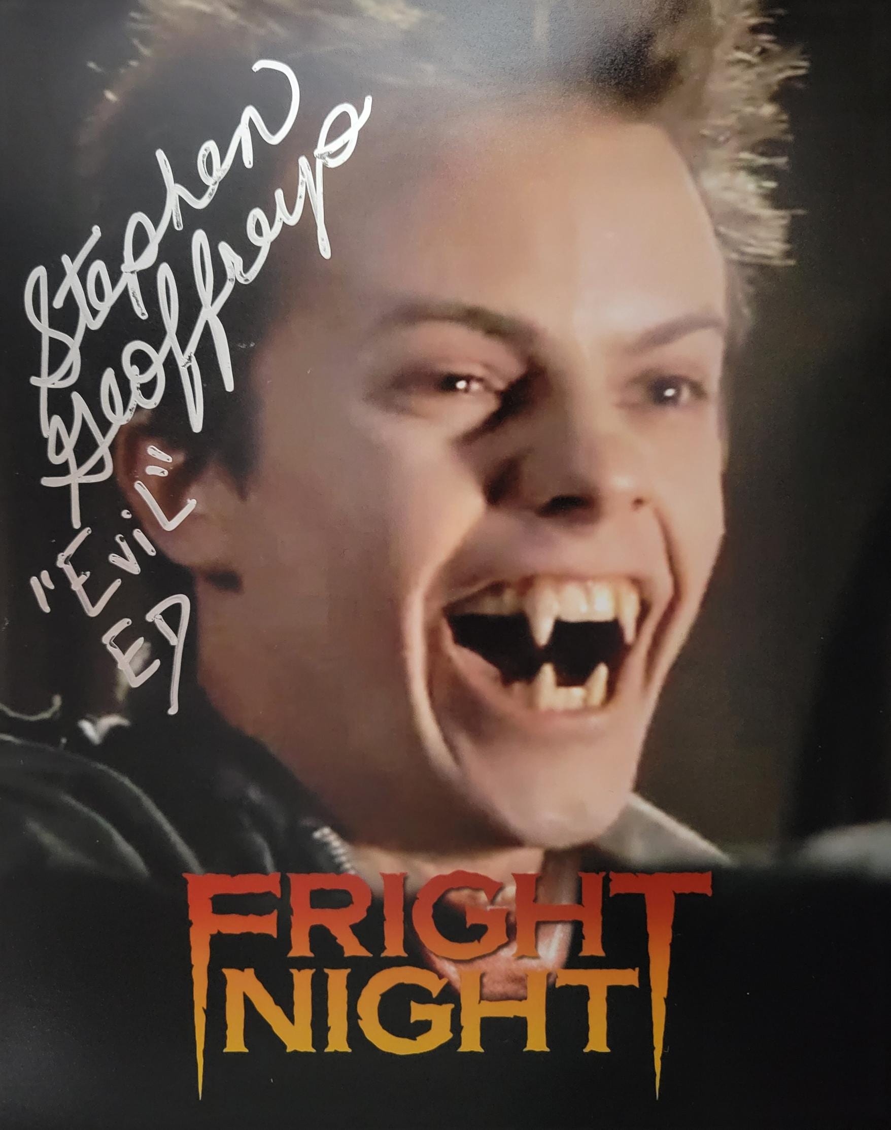スティーブン・ジェフリーズ直筆サイン入り8x10写真「Evil Ed Fright