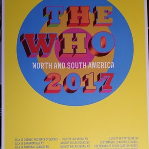 The Who Konzerttourneeplakat 2017 Nord- und Südamerika