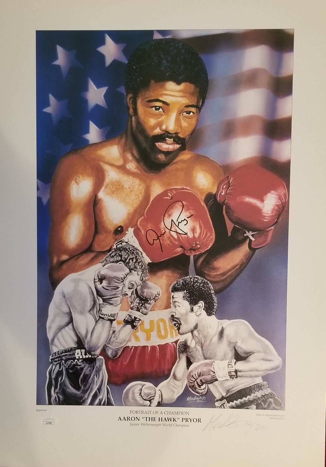 Aaron Pryor the Hawk 16.5x23.5 Print 2X Light Welterweight