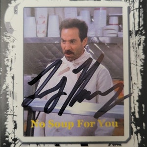 Larry Thomas signierte Seinfeld Karte NO SOUP for You