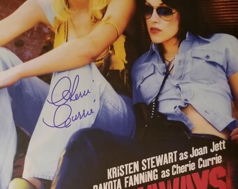 Cherie Currie signiertes 11x17 Poster The Runaways CHERRY BOMB!!!  JSA Coa