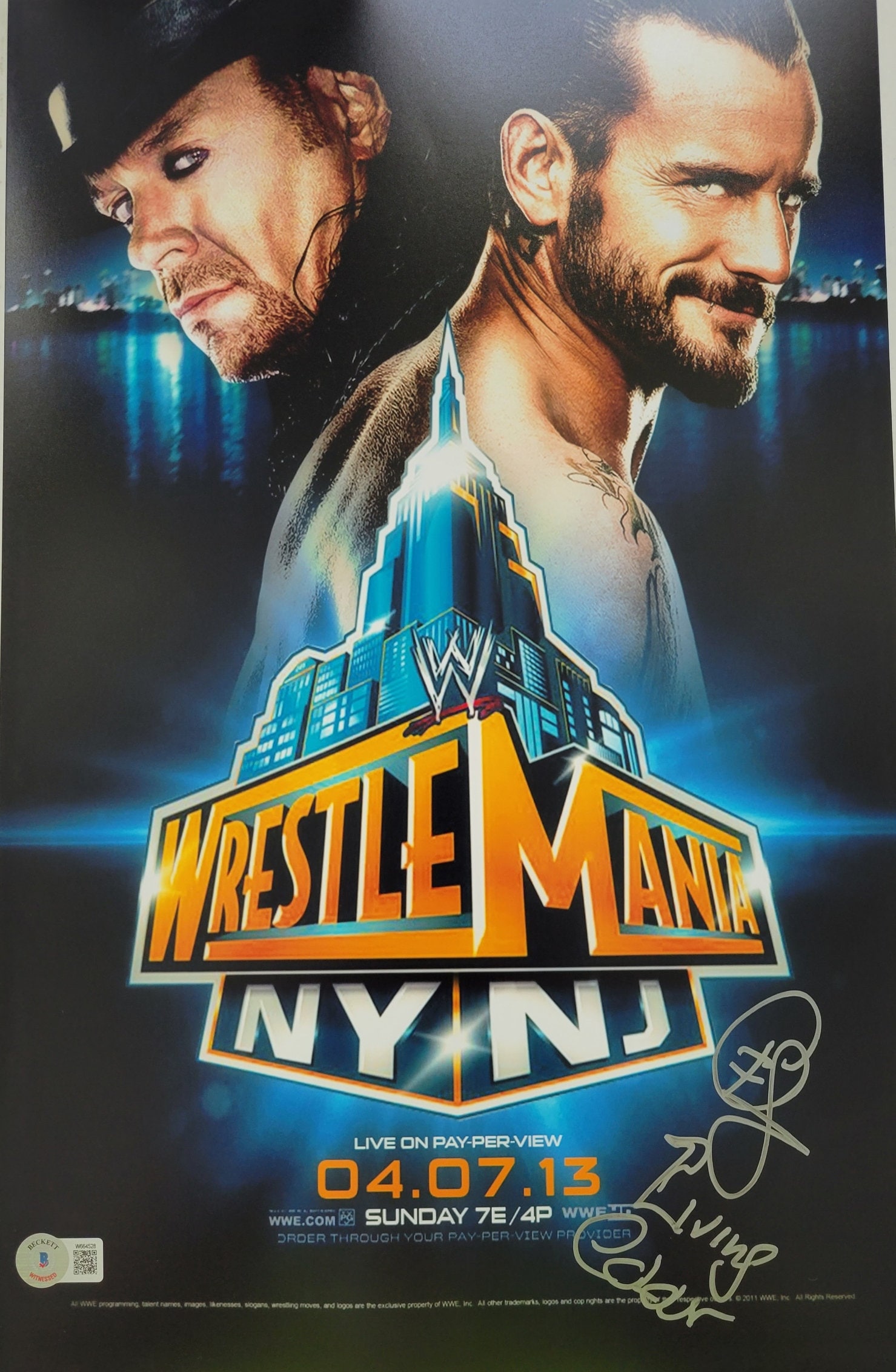 WrestleMania 40 Poster inspired from the first WM in Philly poster