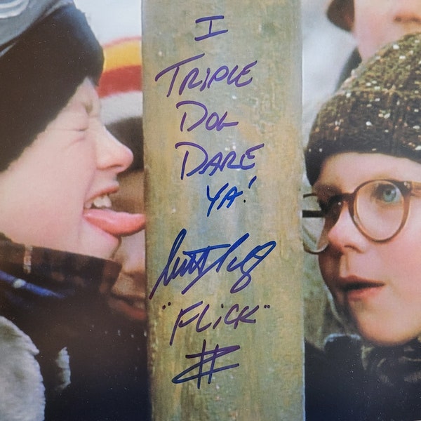 Scott Schwartz signed 8x10 photo I Triple Dog Dare Ya! A Christmas Story