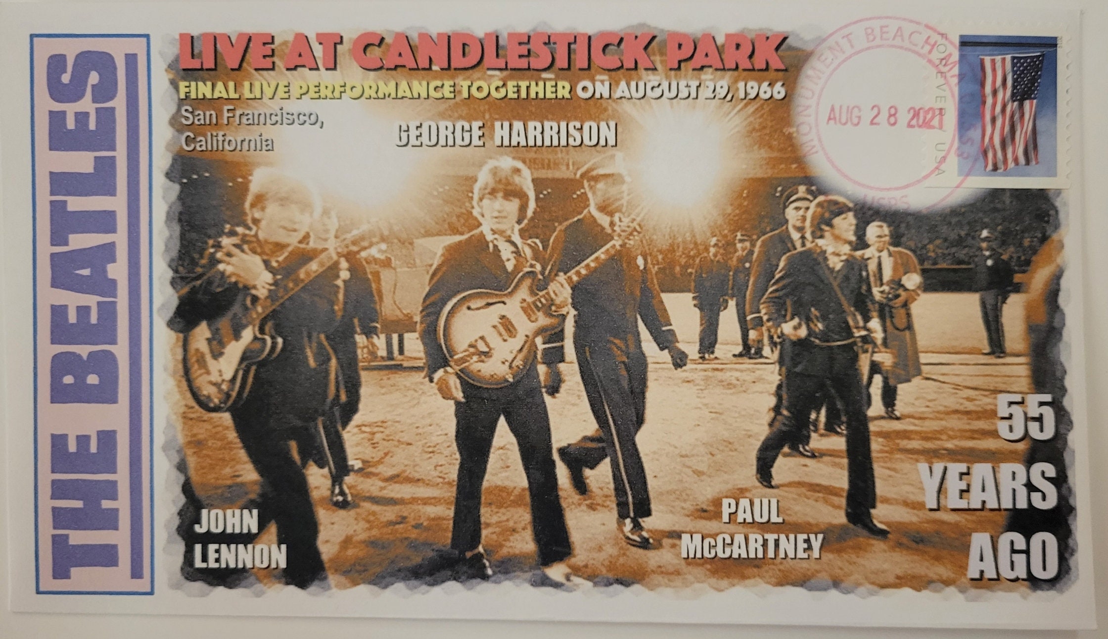 The Beatles 55th Anniversary Envelope Last Concert Candlestick