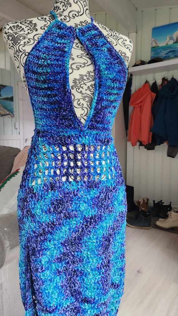 crochet velvet dress Alison Crochet Velvet Dress