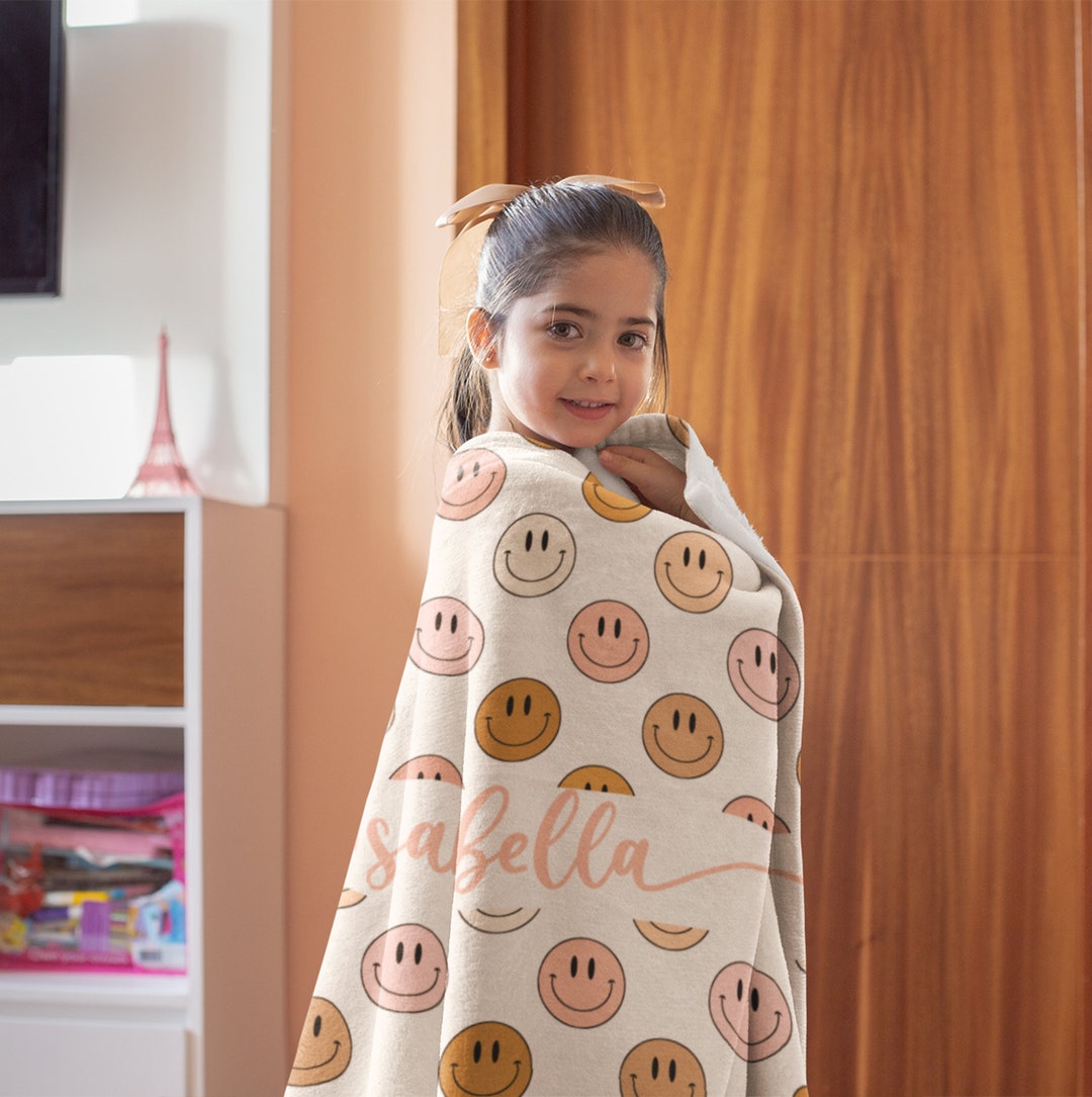 Personalized Smiley Face Blanket Custom Smiley Blanket New - Etsy