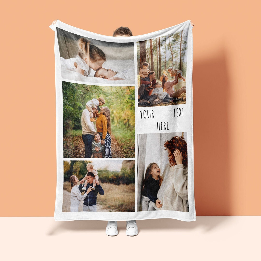 Personalized Photo Blanket Custom Photo Collage Blanket Etsy