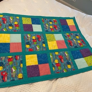 Handmade Chuggington Train Baby Quilt