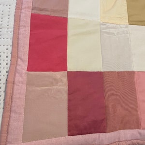 Pink Block Quilt for Crib/Baby/Lap