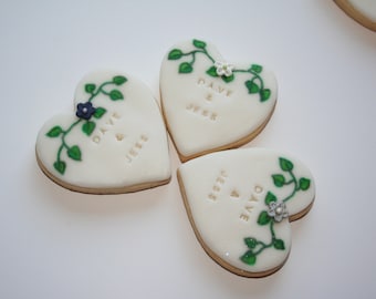 30 Personalised Wedding Favour Cookies.