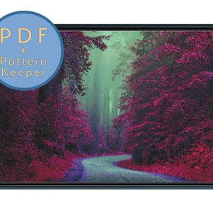 Poison Path Cross Stitch Full Coverage Pattern PDF Forest Mysterious Fantasy Gothic Max Color Pattern Keeper Saga