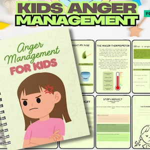 The anger cycle workbook, anger journal, anger iceberg, anger management, therapy office decor, social emotional learning, counselling