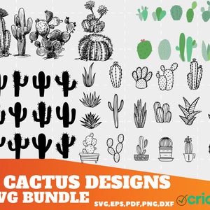 47 Cactus SVG,Cactus svg fichiers pour cricut,Cactus svg Bundle,PNG,DXF,cactus svg bundle, silhouette de cactus,ree hugs svg,sactus Monogram svg