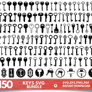 Key SVG, Key Clipart, Keys Svg Bundle, Magic Key Svg, Vintage Key Svg, Lock Svg, Key Lock Clipart, Key Vector, Key Cut File, Key Silhouette