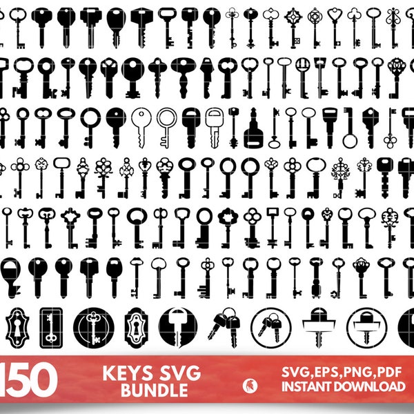 Key SVG, Key Clipart, Keys Svg Bundle, Magic Key Svg, Vintage Key Svg, Lock Svg, Key Lock Clipart, Key Vector, Key Cut File, Key Silhouette