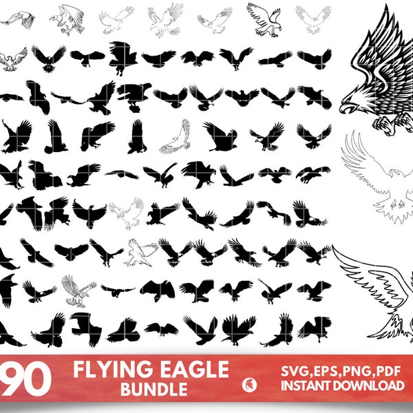 Eagle SVG, Bald Eagle SVG, Eagle Clipart, Bald Eagle Cut Files For Silhouette, Files for Cricut, American eagle, American symbol,