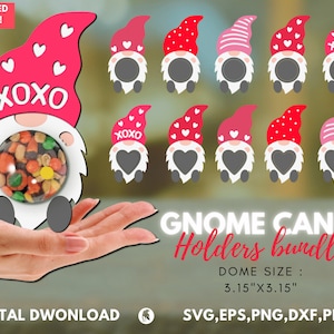Wichtel Candy Dome Svg, Schoko Halter Svg, Valentine Candy Holder, Candy Holder Svg, Christmas Candy Holder, Layered Christmas Paper Craft