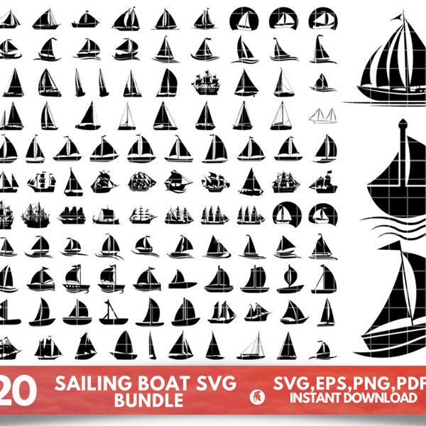 Sailing Boat SVG, Sailboat Svg, Sailing SVG, Sail Boat Cricut, Sailboat Files for Cricut, Sailboat Cut Files, Sailboat Clipart, Sailboat PNG