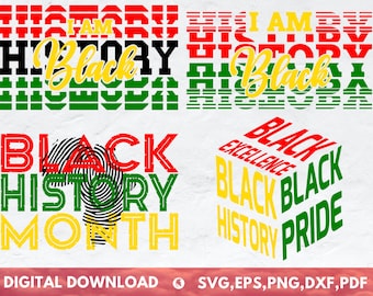 4 I am Black History Svg, Black history month Svg, African American Svg, Juneteenth Svg, Black Women Shirt, Png Cut File Cricut Sublimation