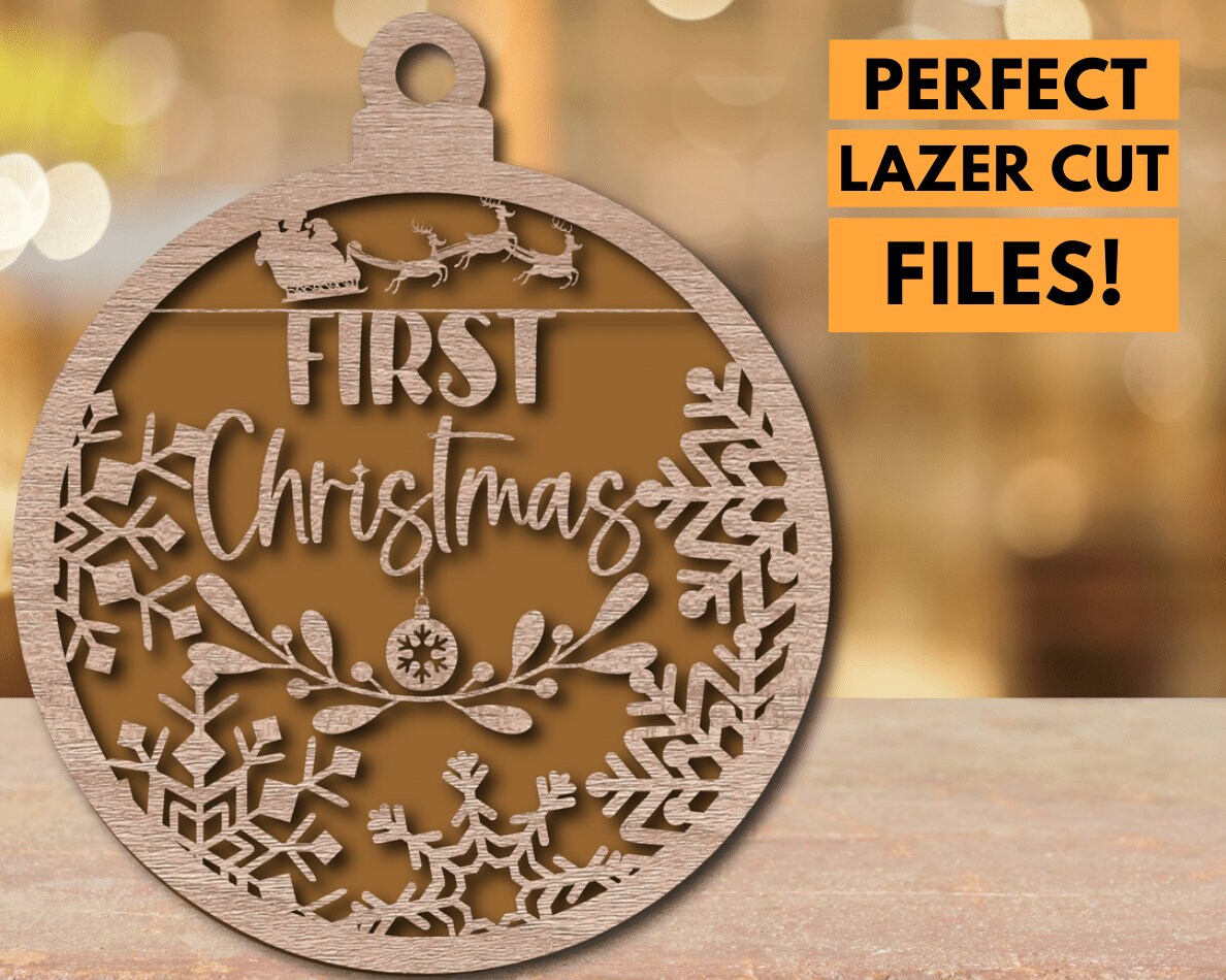 Baby First Christmas SVG First Christmas Ornament SVG - Etsy